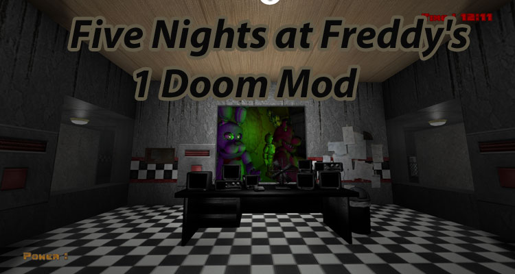 COMO (não) JOGAR FNAF 1 DOOM!!  Passando a primeira noite no fnaf doom - Fnaf  1 Doom Mod #1 